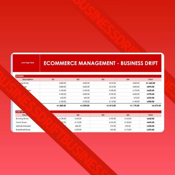 e-commerce management sheet